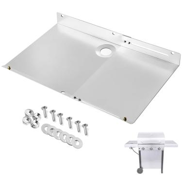 Imagem de AJinTeby Bandeja de graxa a gás de substituição para queimador Charbroil 3/4, protetor térmico de graxa ajustável para Charbroil Gas2coal Performance TRU Infrared 463344015 463370719 463336818