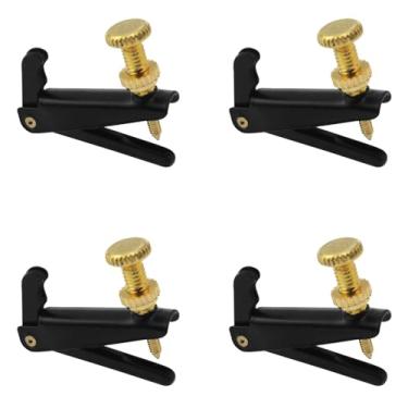 Imagem de yyangz 4 peças para violino 4/4-3/4 afinador iniciante botão de violino sintonizador acessório especial ajustador de corda de metal