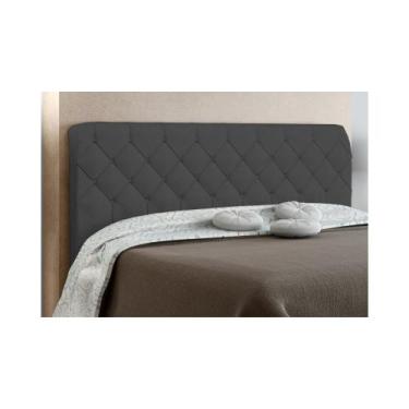 Imagem de Cabeceira Cama Box Casal Queen 160cm Paris Veludo Cinza - JS Móveis, C