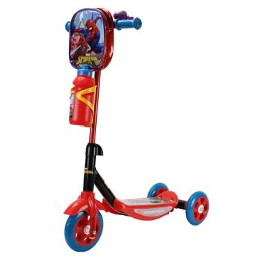 Imagem de BBR Toys Patinete Infantil 3 Rodas Mochilinha e Garrafinha Som e Luz Marvel Spider Man