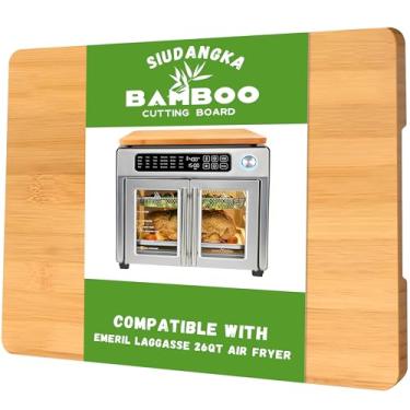 Imagem de Acessórios para fritadeira a ar extra grande Emeril Lagasse 26 QT, tábua de corte para fritadeira a ar Emeril Lagasse com pés de silicone resistentes ao calor, armazenamento extra de caixa, protege