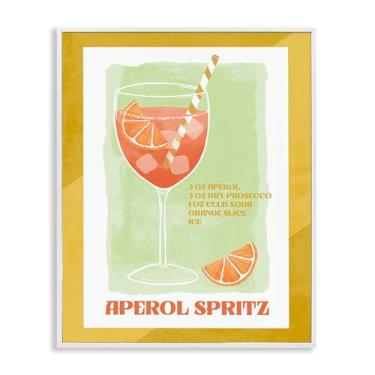 Imagem de Stupell Industries Retro Aperol Spritz Recipe White Framed Giclee Wall Art Design por Deane Beesley, 11 x 14
