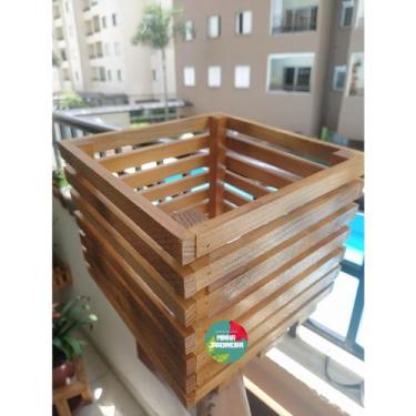 Imagem de Cachepô, jardim vertical, cachepot de madeira, vaso cachepô C3 - Minha