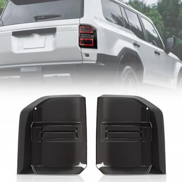 Imagem de AMSPRAC Capa de luz traseira, protetor de sombra de luz de freio traseiro adequado para Toyota Land Cruiser Prado LC250 2024 2025, almofadas protetoras de luz traseira externa, acabamentos de capas de