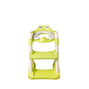 Imagem de Assento Redutor De Sapinho Infantil Com Escadinha Para Criança Ajustável E Fácil De Recolher Para Vaso Sanitário
