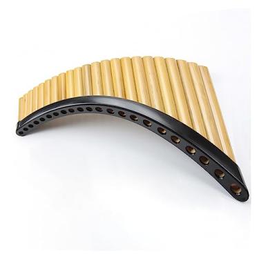 Imagem de Flauta para mão esquerda 22 tubos chave G bambu ABS base panflute artesanal instrumentos musicais de sopro profissionais