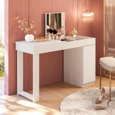 Imagem de Escrivaninha Penteadeira Camarim Mesa de Maquiagem com Espelho Love Br