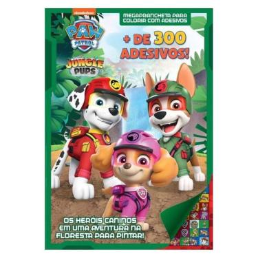 Imagem de Patrulha Canina Megaprancheta Para Colorir Com Adesivos