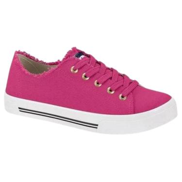 Imagem de Tênis Moleca Casual Texturizado Desfiado Feminino Pink