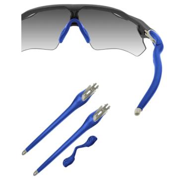 Imagem de HILEEN Óculos de sol de substituição cinza claro para óculos de sol Oakley Radar EV Path Pitch Advancer - Azul escuro
