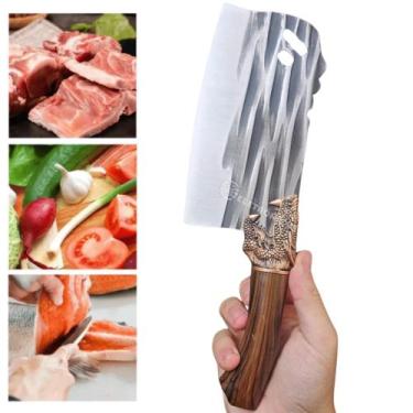 Imagem de Cutelo Luxo Artesanal Lamina Afiada Precisão De Corte Profissional Art