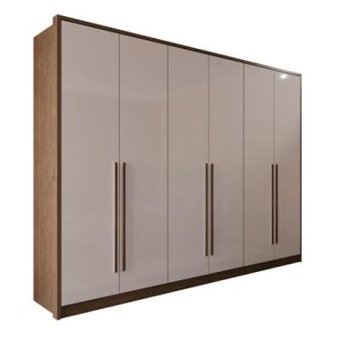 Imagem de Guarda Roupas 100% Mdf 6 Portas 5 Gavetas Moscou - Mais Móveis Newcanion/offwhite