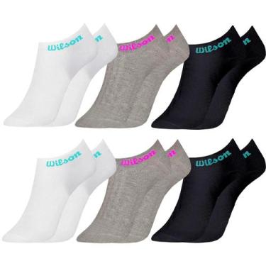 Imagem de Kit 6 Pares Meias Wilson Cano Curto Feminina, Colors, 34-38
