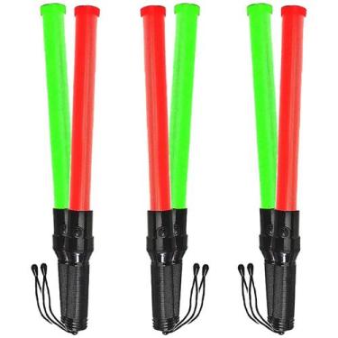 Imagem de Bastao Sinalizador 2 Cores Grande Kit 3 Unidades Led Fiscalizaçao Lant