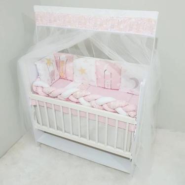 Imagem de Kit Mini Berço com 12 peças  Saia de Berço Menina Amigas Balanço - Car