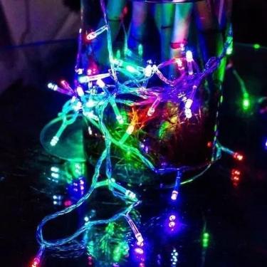 Imagem de Pisca-pisca 200 Lampadas Led Color Fio Transp 8f 220v