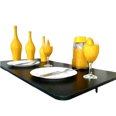 Imagem de Mesa De Parede Dobravel Moderna Para Cozinha Café Jantar (Preto)