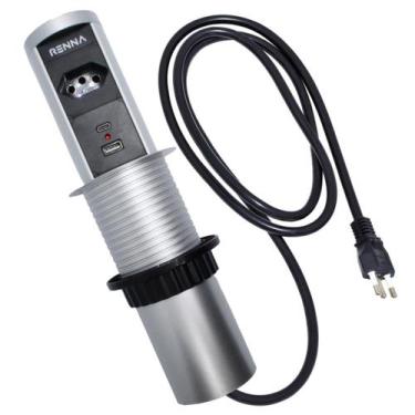 Imagem de Torre de Tomada Automática 1 Tomada + 2 USB + Carregamento Wireless - 