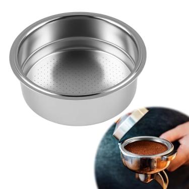 Imagem de Cesta de filtro pressurizado de 51 mm, 2 xícaras de aço inoxidável para máquina de café expresso semiautomática, filtro de porta de camada dupla para cappuccino barista americano