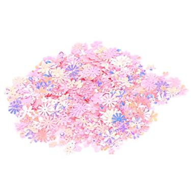 Imagem de Confete de Flower Confetti Glitter Birthday Confetti Party Wedding Wedding Sprinkle Part Decoration Supplies (Rosa colorido)