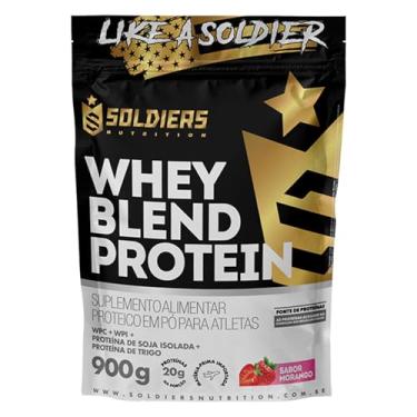 Imagem de Whey Blend Protein Concentrado e Isolado - 900g - Soldiers Nutrition (900g, Morango)