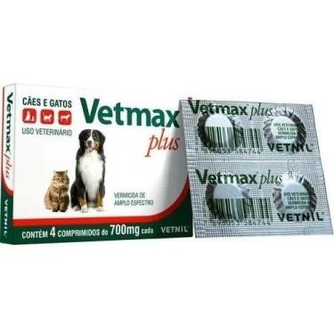 Imagem de Vetmax Plus Vermifugo Cães 10kg Caixa C/40 Comprimidos - Vetnil