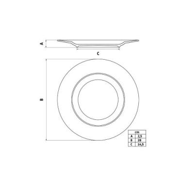 Imagem de Kit 22 Pratos Raso Mesa Canyon Porcelana Decorada 25 cm - Tramontina