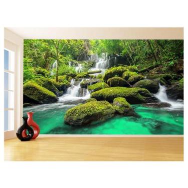Imagem de Papel De Parede 3D Paisagem Cachoeira Florestas 3,5M Nch246 - Você Dec