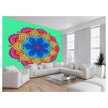 Imagem de Papel De Parede 3D Arte Mandala Cores Relax Spa 3,5M Tra137 - Você Dec