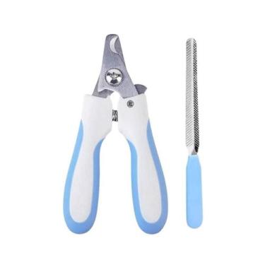Imagem de Kit Cortador De Unhas Pet Alicate + Lixa Cor Azul - Elo Imports