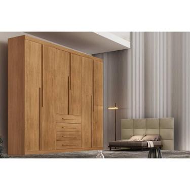 Imagem de Guarda Roupa Casal 6 Portas e 4 Gavetas Capri Naturale - Rufato