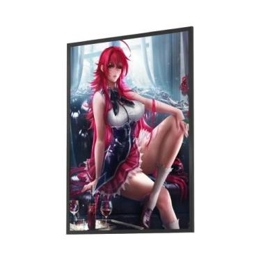 Imagem de Sexy Rias Gremory Anime Girl Retro Kraft Paper Sticker Arte Estética P