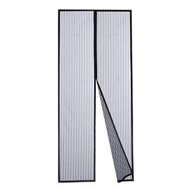 Imagem de Dooreasy Tela magnética mãos-livres, tela de malha de poliéster, moldura completa costurada, fechamento rápido sem lacuna mínima, serve para abertura de porta de até 86 cm x 241 cm
