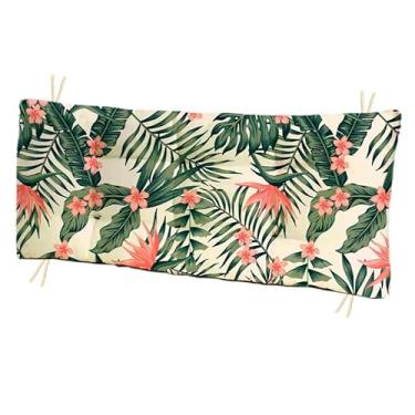 Imagem de Almofada Futon 110 cm x 35 cm para cadeira e banco estampada - Futon grande Moderna Apenas capa, sem enchimento(Tropical 04,45cmx45cm)