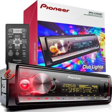 Imagem de Pioneer MVH X3000BT Aparelho MP3 Player Auto Radio Som Automotivo Blue