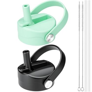 Imagem de Tampa de canudo para Hydro Flask boca larga, tampas com canudo para Hydroflask 12 16 18 20 32 boca larga de 1,134 g, tampa de canudo de substituição para Hydroflask, tampa de garrafa esportiva