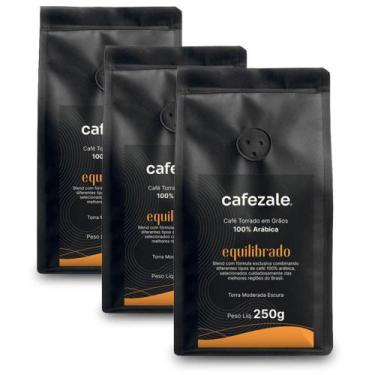 Imagem de Café Cafezale Em Grãos Equilibrado Kit 3 Pacotes De 250G