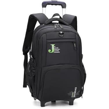 Imagem de Mochila De Viagem Com Rodas Tee Rollig School Bag Para Meninos Trolley Bagagem, Green, 2-wheel