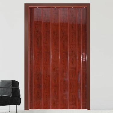 Imagem de Interior Lustroso Das Portas Do Acordeão Do Pvc, 70 80 90 100 120 150 Porta De Dobradura Feita Sob Encomenda Do Tamanho, Porta Magnética Da Sanfona Com Ferragem E A, Red, 38x80in (96.5x203cm)