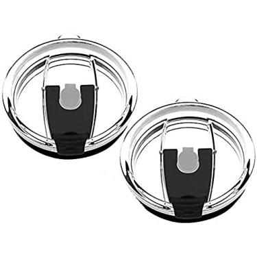 Imagem de Gteller Tampa de substituição de copo para copo de 590 ml, 850 g - resistente a respingos, à prova de vazamento e adequado para canudo (590 ml, preto, orifício duplo)