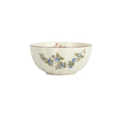 Imagem de Pratos de cerâmica requintados redondos esmaltados simples para uso doméstico francês - tigela de sopa de 20 cm