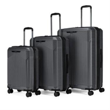 Imagem de Kit 3 Malas Preto Primicia Viagem Original Rodinha 360 Anac Bagagem Bordo-Unissex