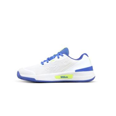 Imagem de WILSON Tênis feminino Intrigue Pro, Branco/Amparo Azul/Amarelo Segurança, 41