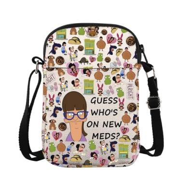 Imagem de ZJXHPO Bob's Gayle Bolsa tiracolo Who's On New Meds Messenger Bag Gayle Bolsa de ombro Burger Merch, Guess Med Cb