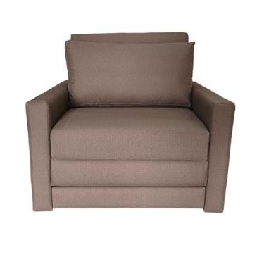 Imagem de Poltrona Cama Solteiro Tecido Acquablock - 4R Estofados, Cortiça