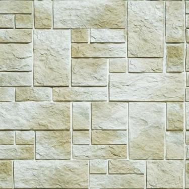 Imagem de Papel De Parede Adesivo Efeito Pedra Natural Bege Claro 3m