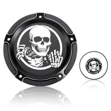 Imagem de AC-MTORC 1999-2025 Skull Derby Capa e Temporizador para Harley Touring Road King Electra Glide Street Glide Road Glide Tri Glide Dyna Softail (Modelos Twin Cam)