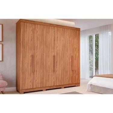 Imagem de Guarda Roupa 6 Portas e 6 Gavetas c/ Pés Cecilia Cinamomo - Panan