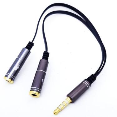 Imagem de Cabo Adaptador P3 Macho x 2 P2 Fêmea Para Fone, Headset, PC ou Smartph