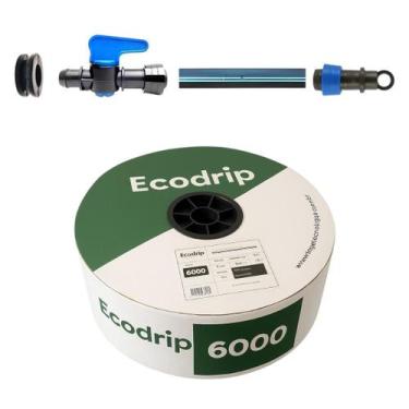 Imagem de Mangueira Gotejamento + Conexões Ecodrip 6000 X 1000m 30cm  Irrigação